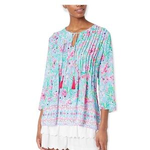 LILLY PULITZER Marilina Tunic Amalfi Isle Engineering Tunic